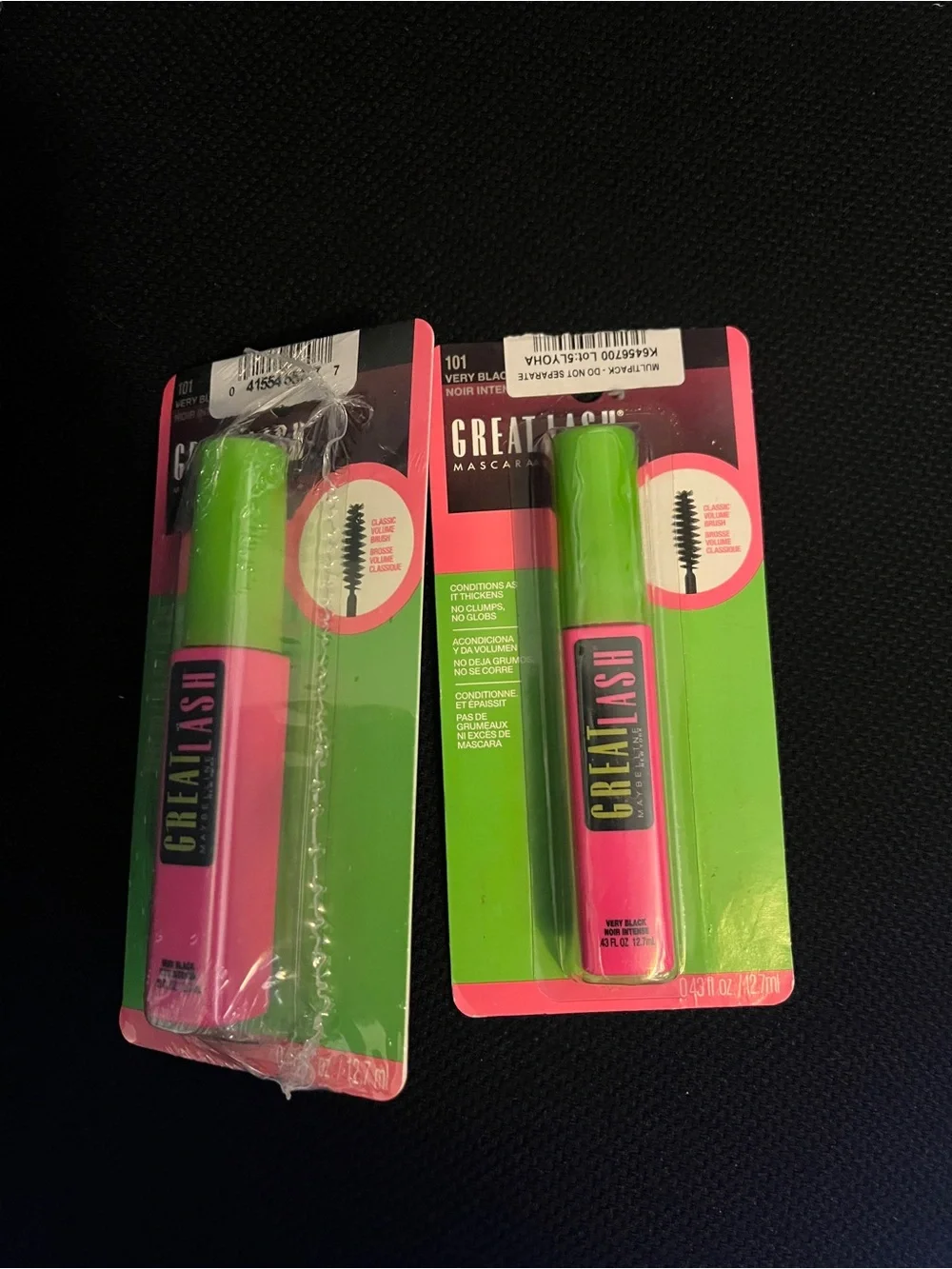 Great Lash Mascara in Very Black by Maybelline - Pink & Green
